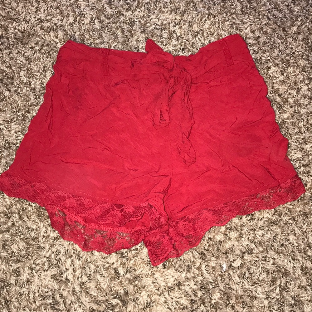 red shorts